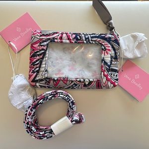 Vera Bradley Zip ID case with lanyard. New with tags